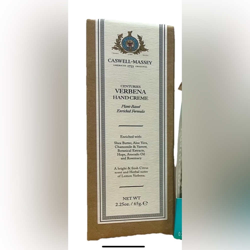 Caswell Massey: Centuries Verbena Hand Creme 2.25 floz Sealed Box